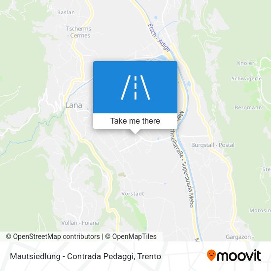 Mautsiedlung - Contrada Pedaggi map