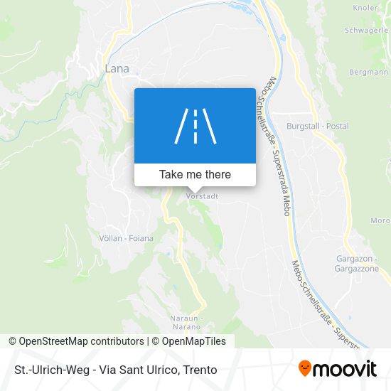 St.-Ulrich-Weg - Via Sant Ulrico map