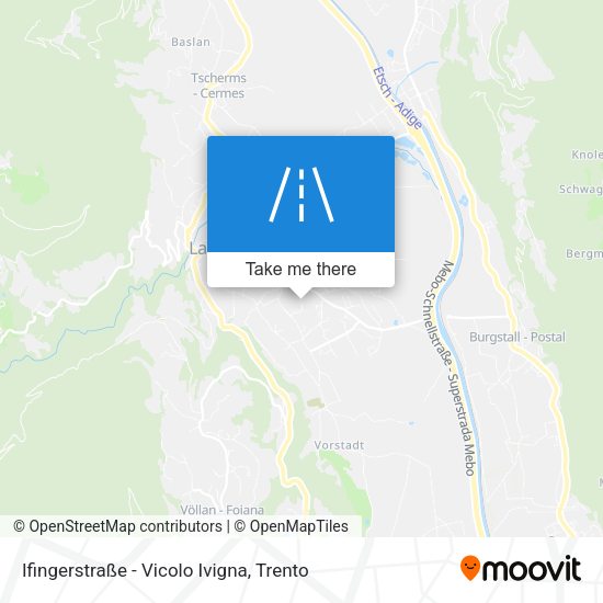 Ifingerstraße - Vicolo Ivigna map