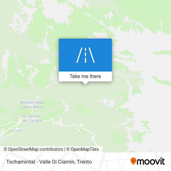 Tschamintal - Valle Di Ciamin map
