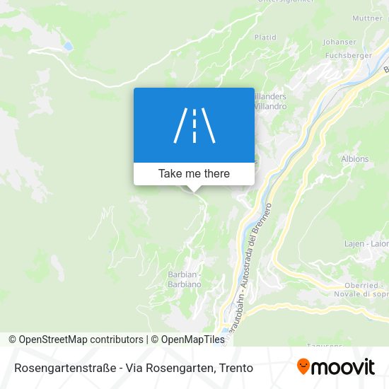 Rosengartenstraße - Via Rosengarten map