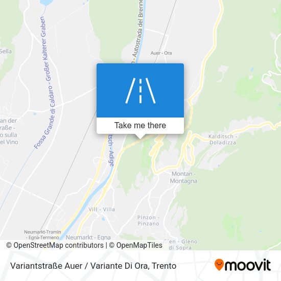 Variantstraße Auer / Variante Di Ora map
