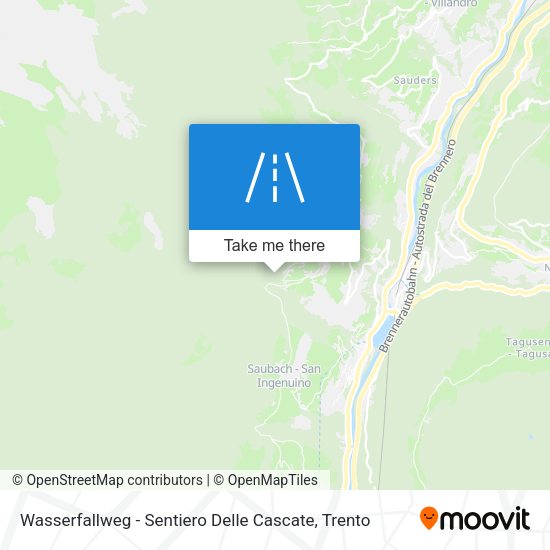 Wasserfallweg - Sentiero Delle Cascate map