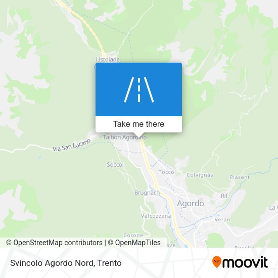 Svincolo Agordo Nord map