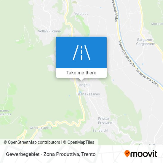 Gewerbegebiet - Zona Produttiva map