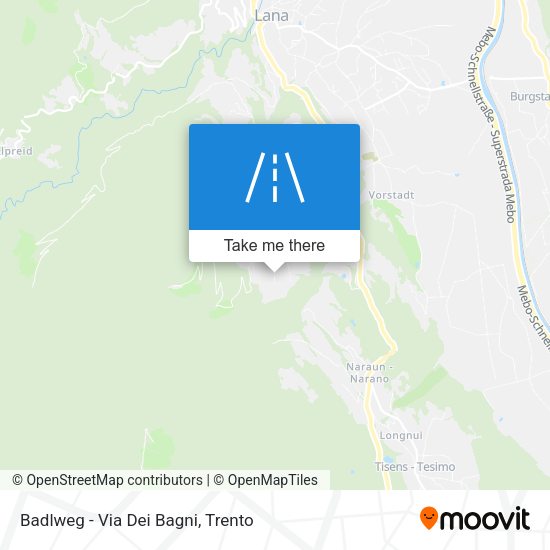 Badlweg - Via Dei Bagni map
