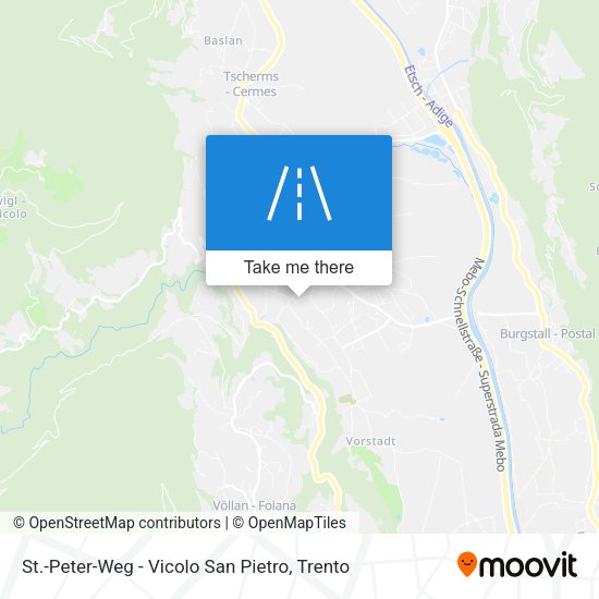 St.-Peter-Weg - Vicolo San Pietro map