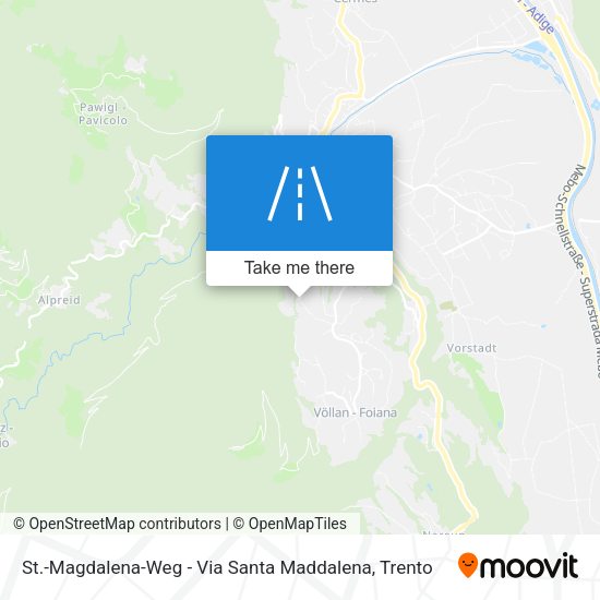 St.-Magdalena-Weg - Via Santa Maddalena map