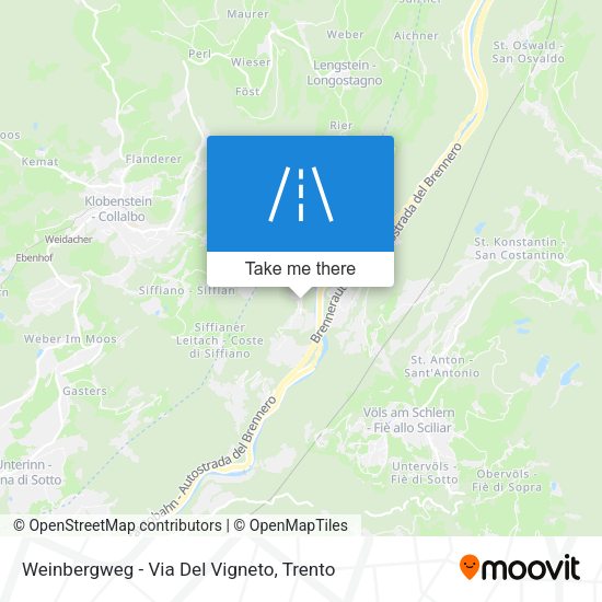 Weinbergweg - Via Del Vigneto map