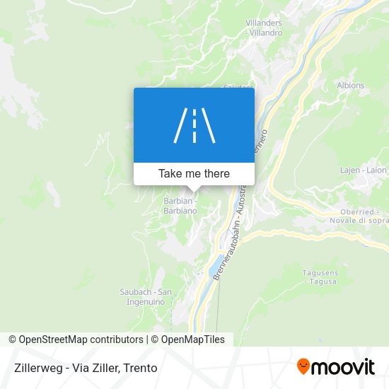 Zillerweg - Via Ziller map