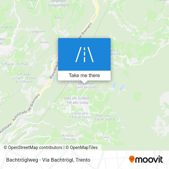 Bachtröglweg - Via Bachtrögl map