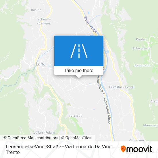 Leonardo-Da-Vinci-Straße - Via Leonardo Da Vinci map