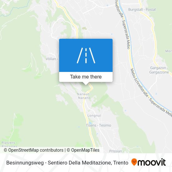 Besinnungsweg - Sentiero Della Meditazione map