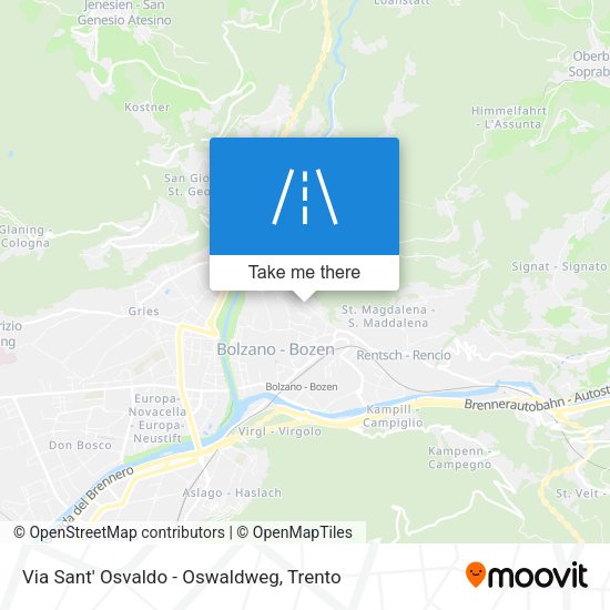 Via Sant' Osvaldo - Oswaldweg map