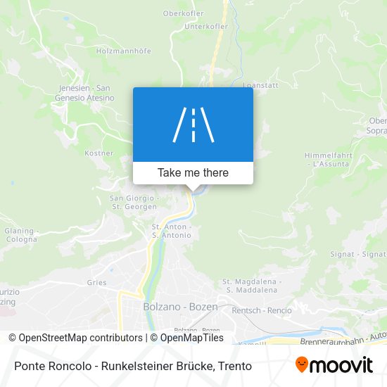 Ponte Roncolo - Runkelsteiner Brücke map