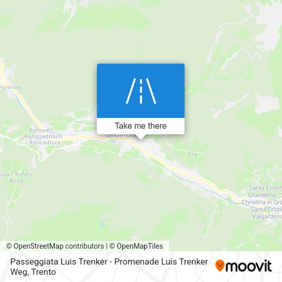 Passeggiata Luis Trenker - Promenade Luis Trenker Weg map