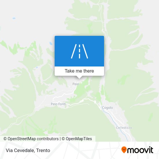 Via Cevedale map