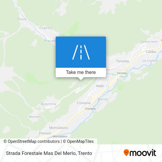 Strada Forestale Mas Del Merlo map