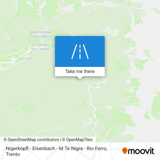 Nigerköpfl - Eisenbach  -  M.Te Nigra - Rio Ferro map