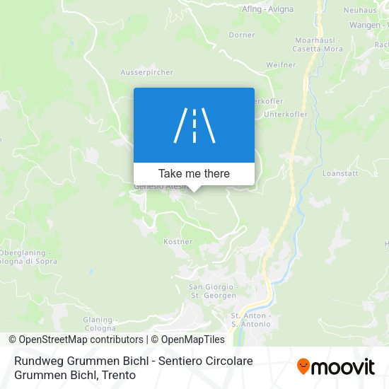 Rundweg Grummen Bichl - Sentiero Circolare Grummen Bichl map