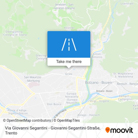 Via Giovanni Segantini - Giovanni-Segantini-Straße map