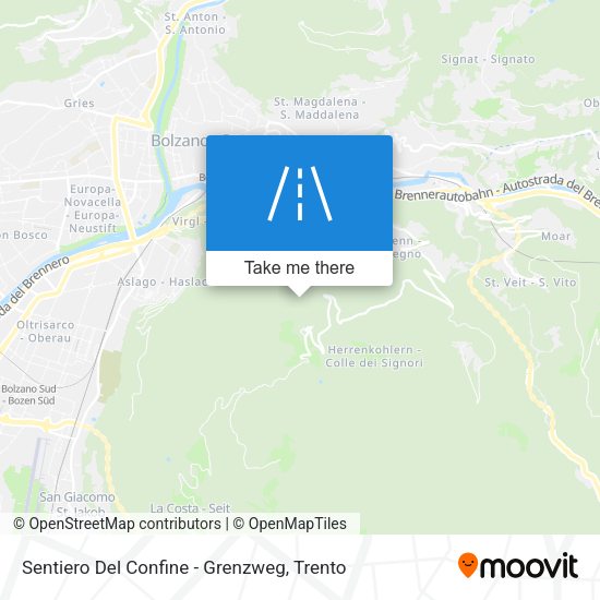 Sentiero Del Confine - Grenzweg map
