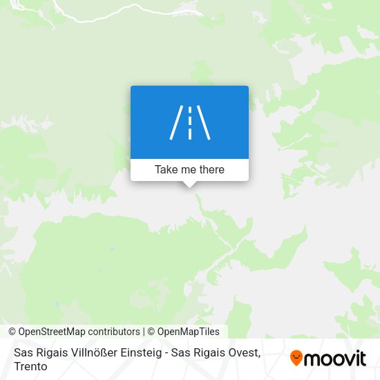 Sas Rigais Villnößer Einsteig - Sas Rigais Ovest map