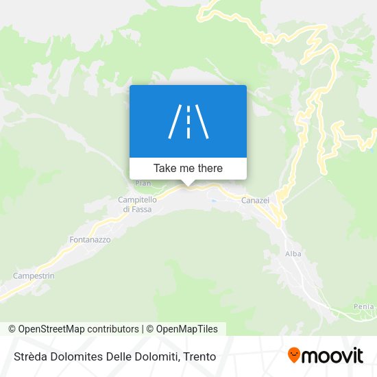 Strèda Dolomites Delle Dolomiti map