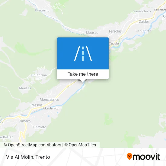 Via Al Molin map