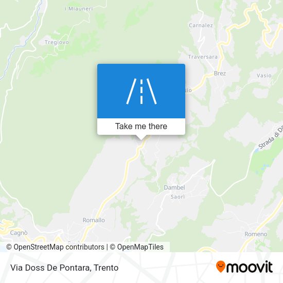 Via Doss De Pontara map