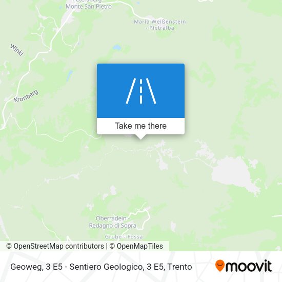 Geoweg, 3  E5 - Sentiero Geologico, 3  E5 map