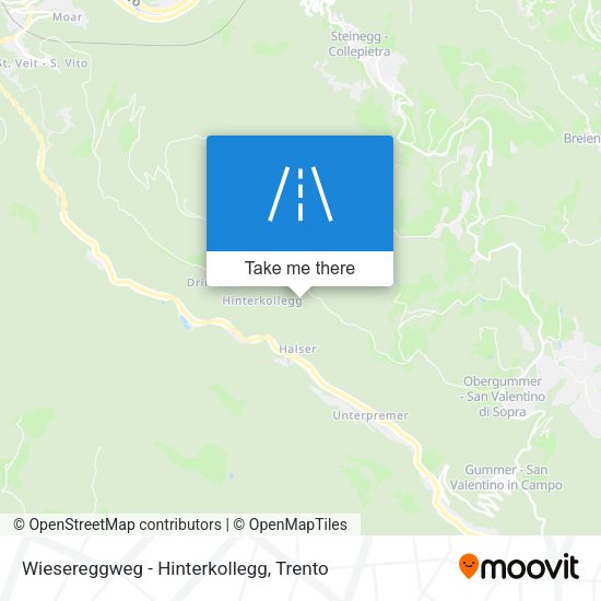 Wiesereggweg - Hinterkollegg map