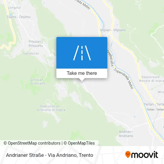 Andrianer Straße - Via Andriano map
