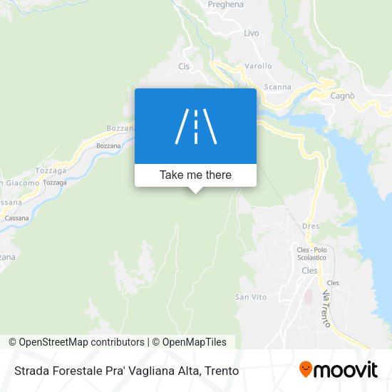 Strada Forestale Pra' Vagliana Alta map