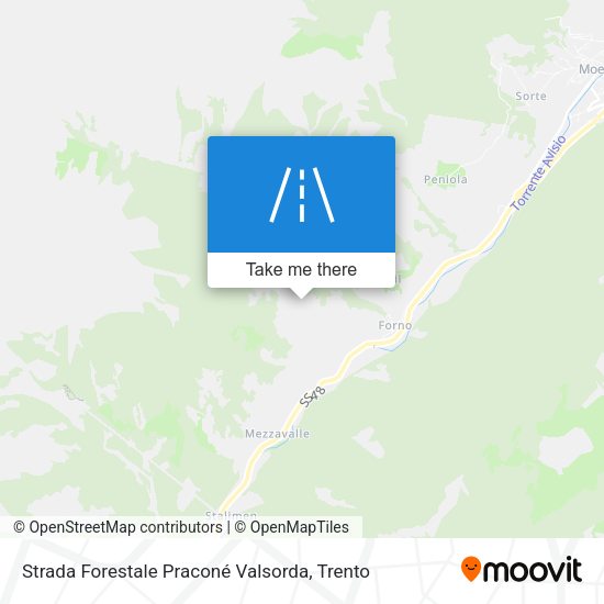 Strada Forestale Praconé Valsorda map