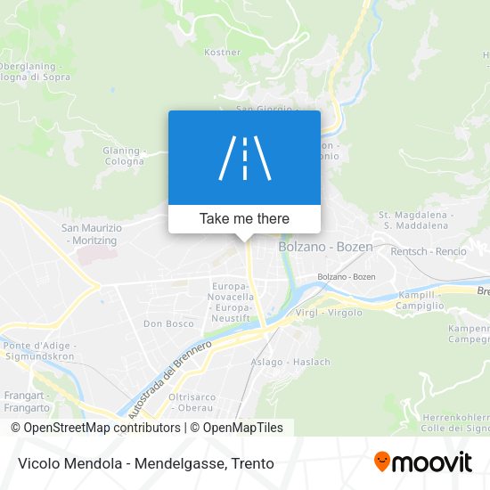 Vicolo Mendola - Mendelgasse map