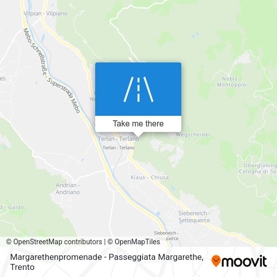 Margarethenpromenade - Passeggiata Margarethe map