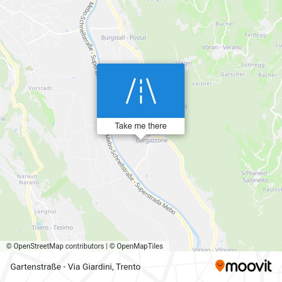 Gartenstraße - Via Giardini map