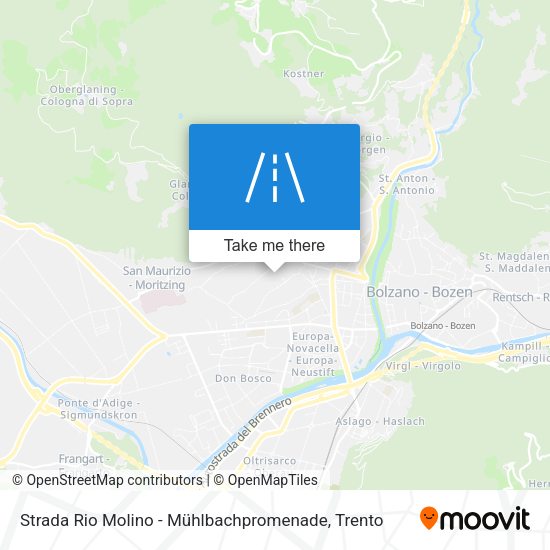 Strada Rio Molino - Mühlbachpromenade map