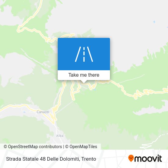 Strada Statale 48 Delle Dolomiti map