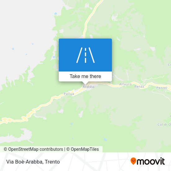 Via Boè-Arabba map