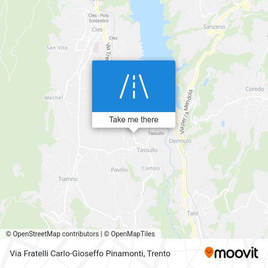 Via Fratelli Carlo-Gioseffo Pinamonti map