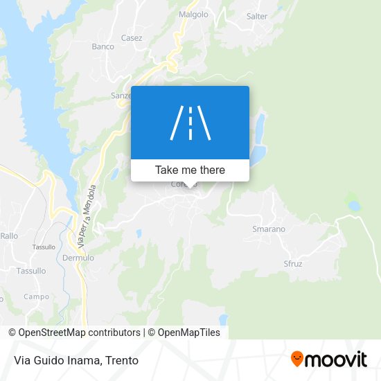 Via Guido Inama map