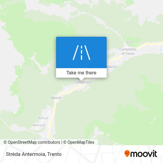 Strèda Antermoia map