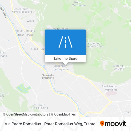 Via Padre Romedius - Pater-Romedius-Weg map