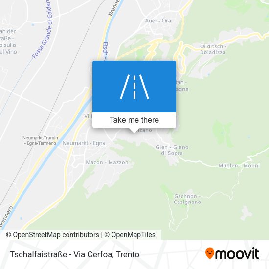 Tschalfaistraße - Via Cerfoa map