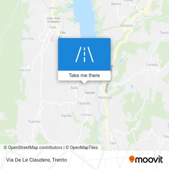 Via De Le Ciaudere map