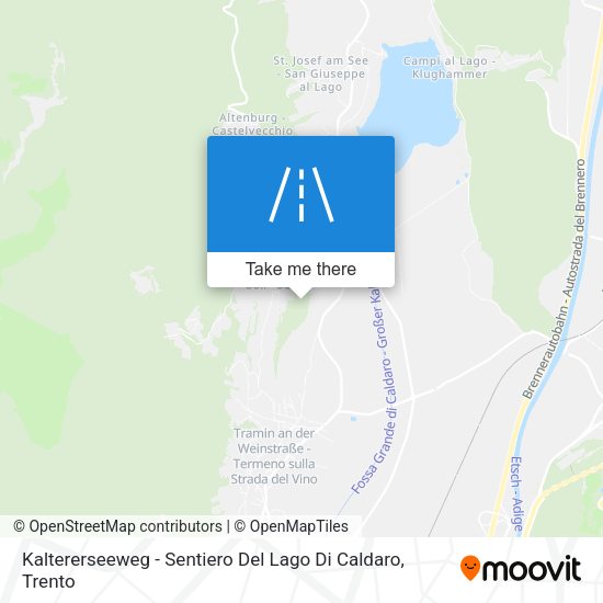 Kaltererseeweg - Sentiero Del Lago Di Caldaro map