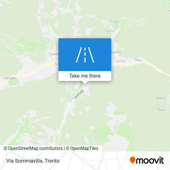 Via Sommavilla map