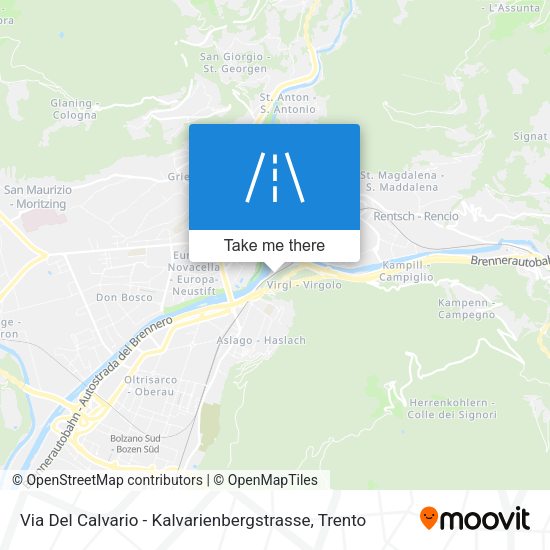 Via Del Calvario - Kalvarienbergstrasse map